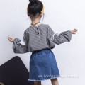 Estilo Eur-American Cómodos para niños lindo falda de jeans